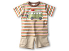 le top Happy Camper Stripe Shirt w/ French Terry Cargo Shorts (Infant/Toddler)